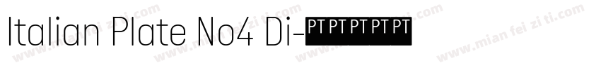 Italian Plate No4 Di字体转换